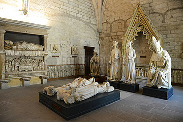 France. Vaucluse (84). Avignon. Palais des papes. The sculpture room is part of the museum about the history of the popes in Avignon.