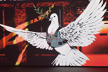 The Mystery of Banksy - An Unauthorized Exhibition -ARMOURED PEACE DOVE