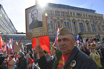 Russland-Moskau-Immortal Regiment März