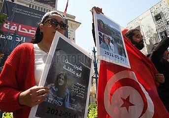 Tunesien-Tunis-Demonstration