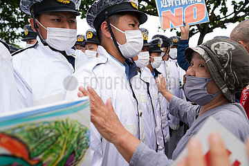 Japan-Okinawa-50-jähriges Jubiläums-Protest