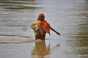 Indien-Assam-Nagaon-Flood