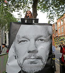 Großbritannien-London-Assange-Protest