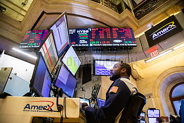 US-New York-Stock Market-Fall