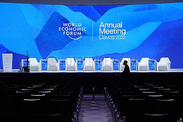 Schweiz-Davos-Welt-Wirtschaftsforumvorbereitung