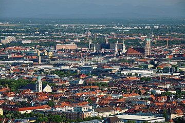 Aerial view of Munich. Munich  Bavaria  Germany