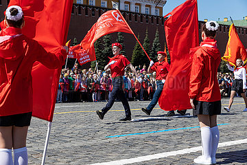 Russland-Moskau-Young-Pioneers-Induktionzeremonie