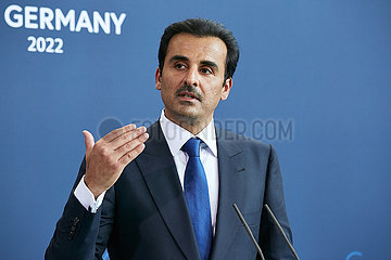Berlin  Deutschland - Der Emir von Katar Tamim bin Hamad Al Thani.