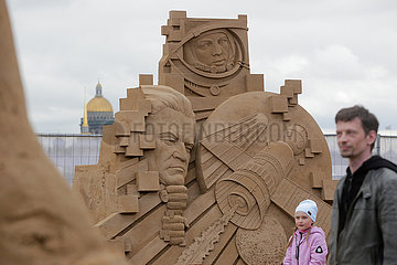 RUSSIA-ST. PETERSBURG-SAND SCULPTURE FESTIVAL
