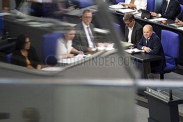 Olaf Scholz  Bundestag 100 Milliarden Sondervermoegen