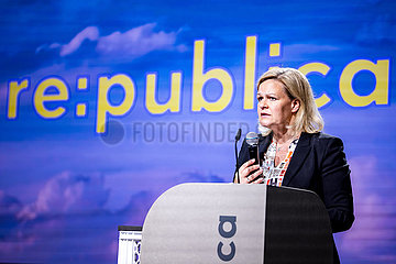 re:publica Berlin 2022 - Tag 1 - Nancy Faeser