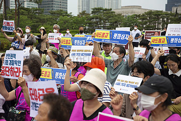 Südkorea-seoul-thaad-Protest-Rallye