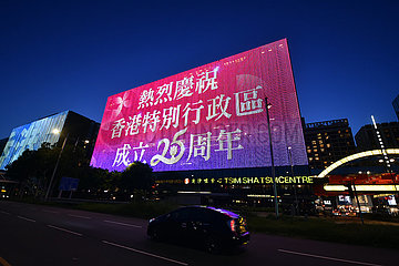 (Hksar 25) China-Hong Kong-Return an das Mutterland-25-jährige Jubiläums-Celebratory-Atmosphäre (CN)