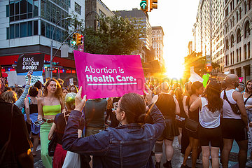 US-New York-Supreme Court-Abtreibungsrechte-Protest-Protest