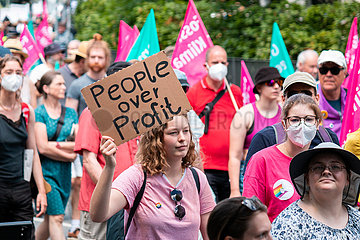 The G7 Demonstration in Munich  Germany on June 25  2022.