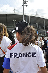 FRANCE. SEINE-SAINT-DENIS (93) OLYMPIC DAY. NEAR STADE DE FRANCE  JUNE 26  2022. TWO YEARS BEFORE THE KICK-OFF OF THE GAMES  THE SEINE-SAINT-DENIS IS VIBRATING TO THE OLYMPIC RHYTHM.