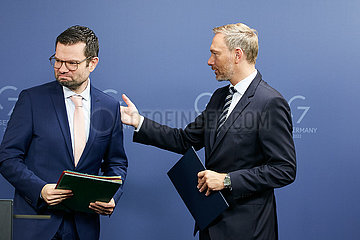 Berlin  Deutschland - Bundesjustizminister Marco Buschmann und Bundesfinanzminister Christian Lindner.