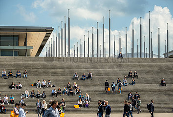 Deutschland  Hannover - Hannover-Messe  Treppenbereich zwischen den Hallen