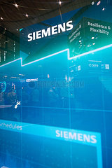 Deutschland  Hannover - Hannover-Messe  Messestand von Siemens
