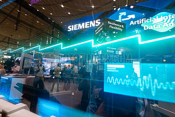 Deutschland  Hannover - Hannover-Messe  Messestand von Siemens