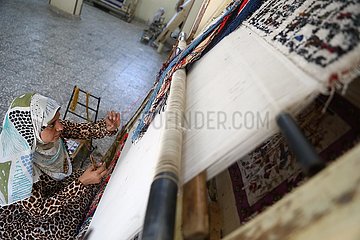 Ägypten-Giza-Hand-Teppichschule