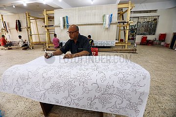 Ägypten-Giza-Hand-Teppichschule