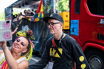 Berlin  Deutschland  Dr. Motte auf der 2022 Parade Rave the Planet   der Nachfolgeveranstaltung der Loveparade