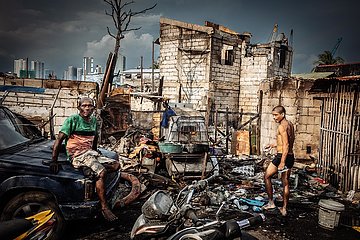 Feuer im Baseco Slum in Tondo