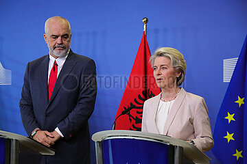Belgien-Brussel-EU-Albania-North Macedonia-Accession-Verhandlungen