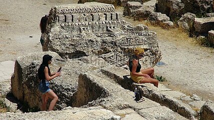 Libanon-Baalbek-römischer Ruins-Tourismus