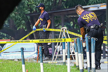 Philippinen-Quezon-Stadtzahl-Campus-Schießen
