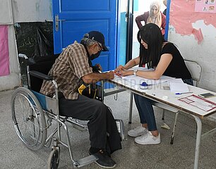 Tunesien-Tunis-konstitutionelles Referendum