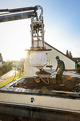 Dachbegruenung auf einem Flachdach  Nordrhein-Westfalen  Deutschland
