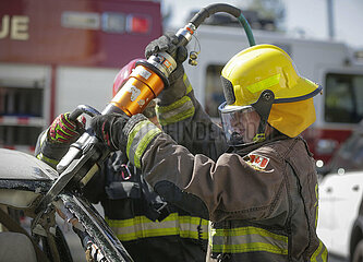 CANADA-VANCOUVER-FEMALE FIREFIGHTERS-TRAINING CAMP