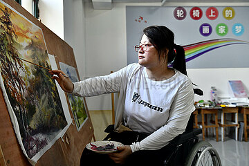 CHINA-SHANDONG-PEOPLE WITH DISABILITY-PAINTING (CN)
