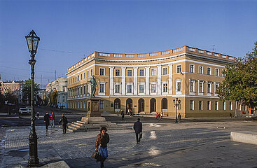 Ukraine. Odessa. Die Statue des Herzogs von Richelieu  Gouverneur der Stadt zu Beginn des 19. Jahrhunderts