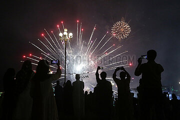 PAKISTAN-ISLAMABAD-INDEPENDENCE DAY-FIREWORKS