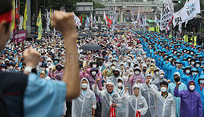 Südkorea-Seoul-Militär-Bohrer-Protest