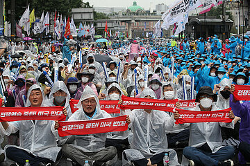Südkorea-Seoul-Militär-Bohrer-Protest