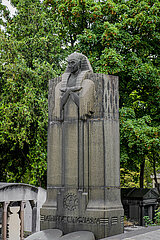 France. Paris (75) (20th district) Pere Lachaise Cemetery. Tomb of the Lang-Verte family  Egyptian inspiration