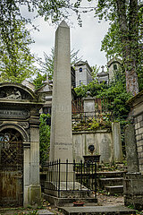 Frankreich. Paris (75) (20. Bezirk) Pere Lachaise Cemetery. Grab (Obelisk) von Champollion Le Jeune