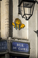 France. Paris (75) (2th district). Street art  Le Caire street