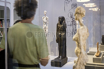 France. Paris (75) (14th district). At the Giacometti Foundation  the exhibition Giacometti and Ancient Egypt   highlighting the fascination that Giacometti felt for the works of ancient Egypt