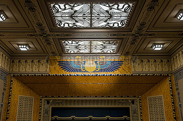 France. Paris (75) 10th stop. Cinema the Luxor-Palais du Cinema. Inaugurated in 1921 (architect: Henri Zipcy). Reopened in 2013 and after renovation supervised by Philippe Pumain. The main projection room