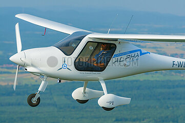 Frankreich  Elsass. Bas-rhin (67) Haguenau  neues Lichtflugzeug mit Elektromotor-Pipistrel Alpha-Elektro