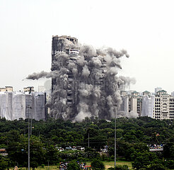 Indien-Noida-Twin Towers-Demolition
