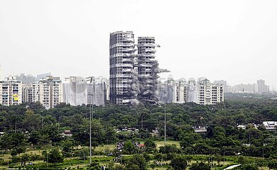 Indien-Noida-Twin Towers-Demolition