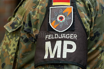 Deutschland  Warendorf - Feldjaeger am Tag der Bundeswehr