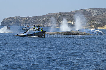 Malta-Gozo-Öl-Tanker-Kreisel-Tauchplatz