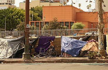 US-los Angeles-tägliche lebenshomlose Menschen